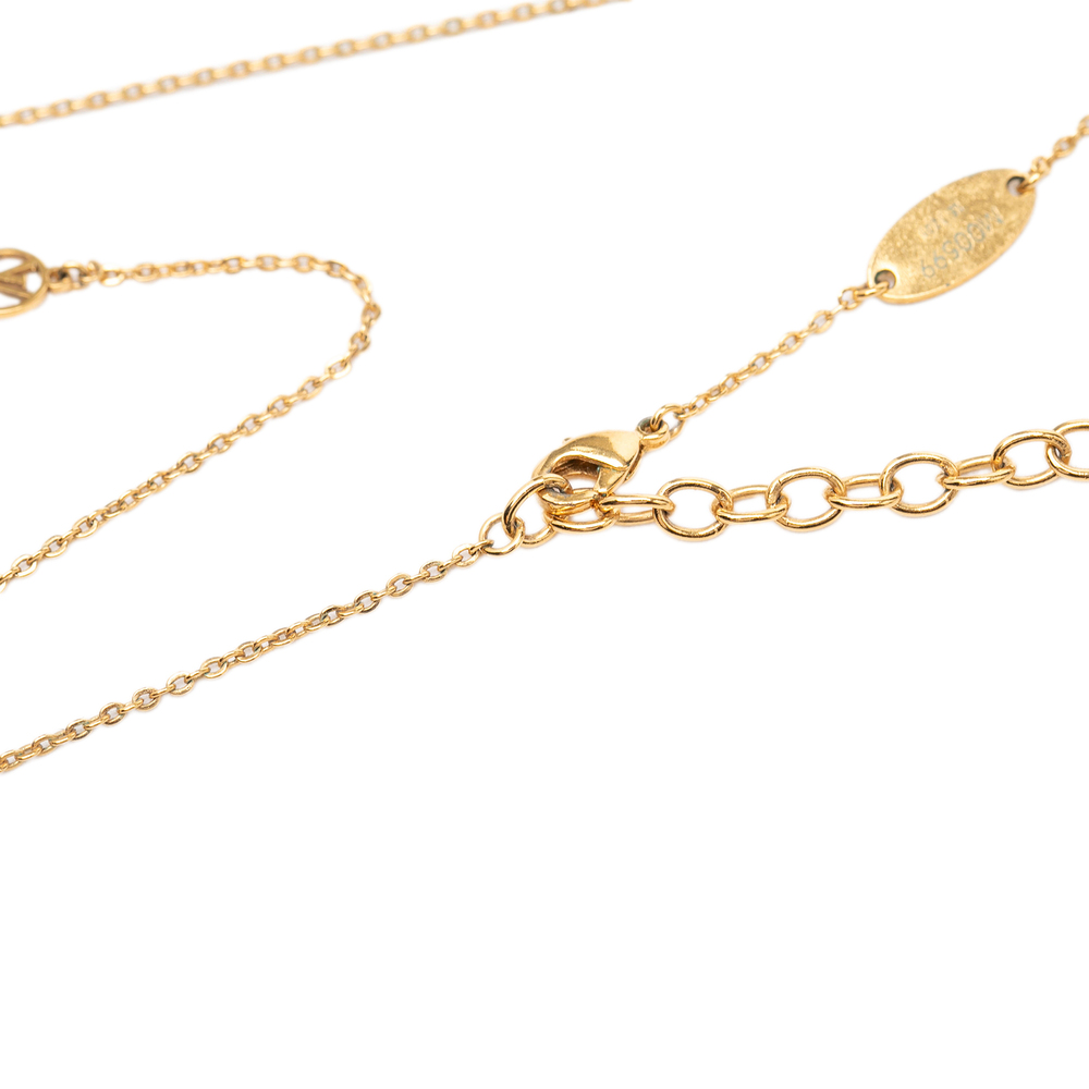 Pre-Loved Louis Vuitton Gold Plated Nanogram Pendant Necklace - Picture 4 of 7